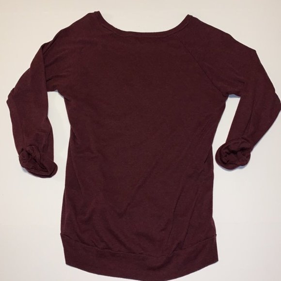 Aritzia TNA Maroon and Black Long Sleeved Tunic - Women’s Size Small - Picture 3 of 9